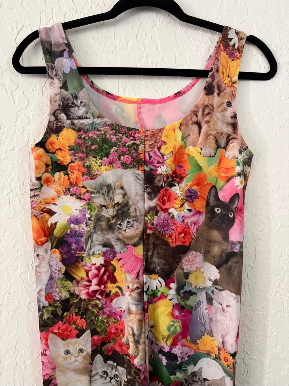 Pretty Snake Kitty Garden Party Cat Print Jumpsuit